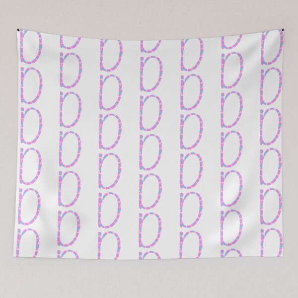 Item preview, D Initial Animal Print Cheetah Print Pink And Blue designed and sold by forfun-art.