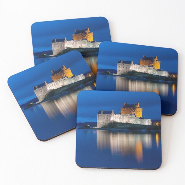 Item preview, Eilean Donan Castle at blue hour after sunset designed and sold by rzierik.