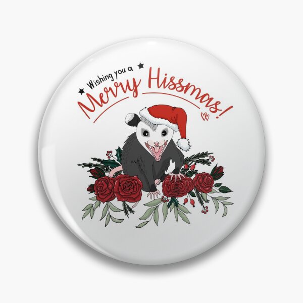 Item preview, Merry Hissmas - floral christmas themed possum baby designed and sold by Petra Vitéz.