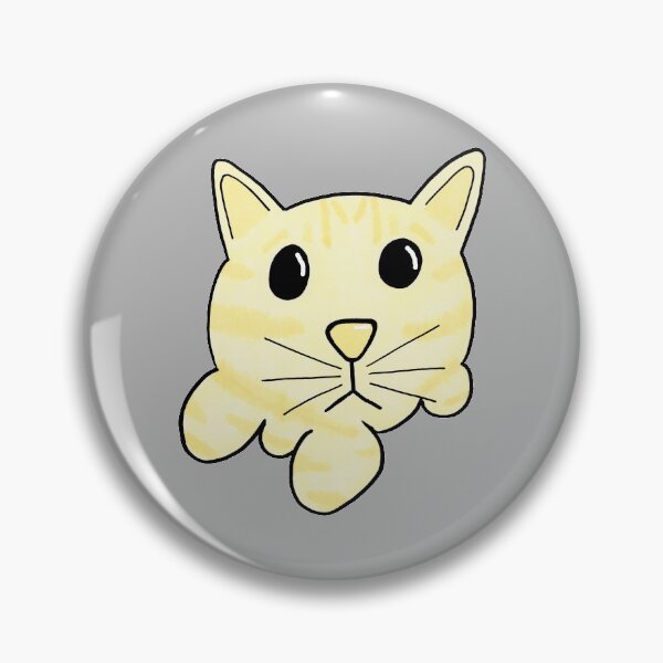 Popcorn Cat (Grey Background) Pin