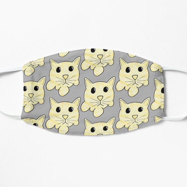Popcorn Cat (Grey Background) Flat Mask