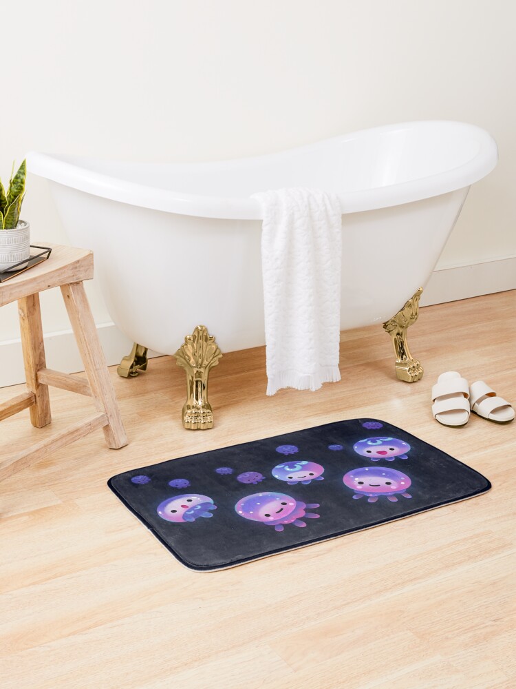 Bath Mat, Baby jellyfish designed and sold by pikaole