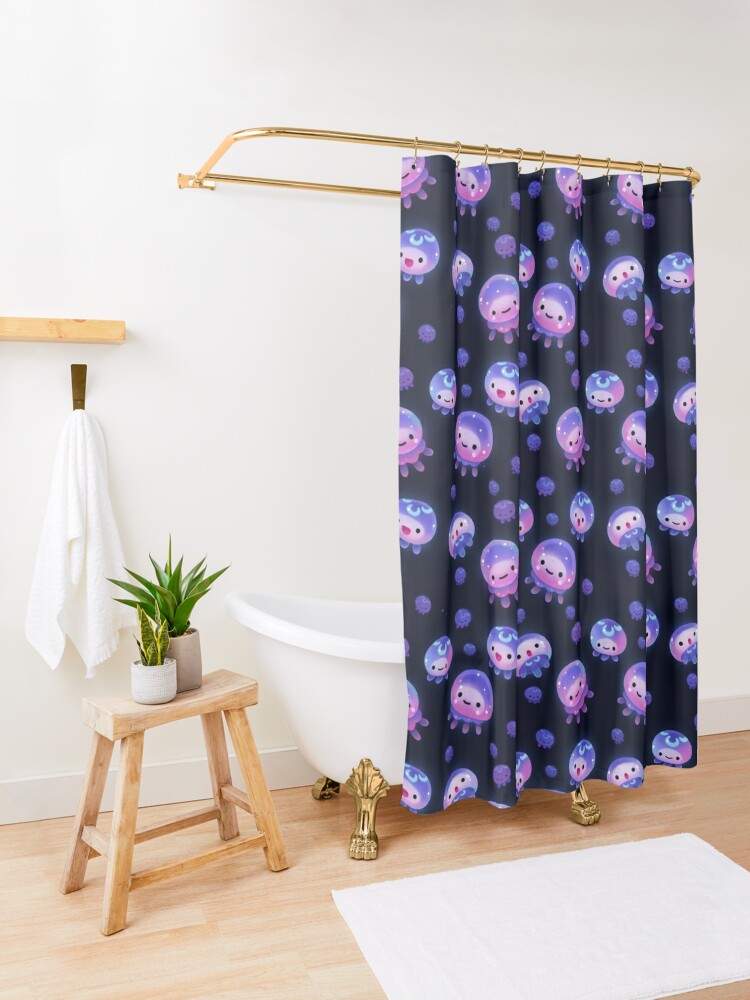 Thumbnail 3 of 5, Shower Curtain, Baby jellyfish designed and sold by pikaole.