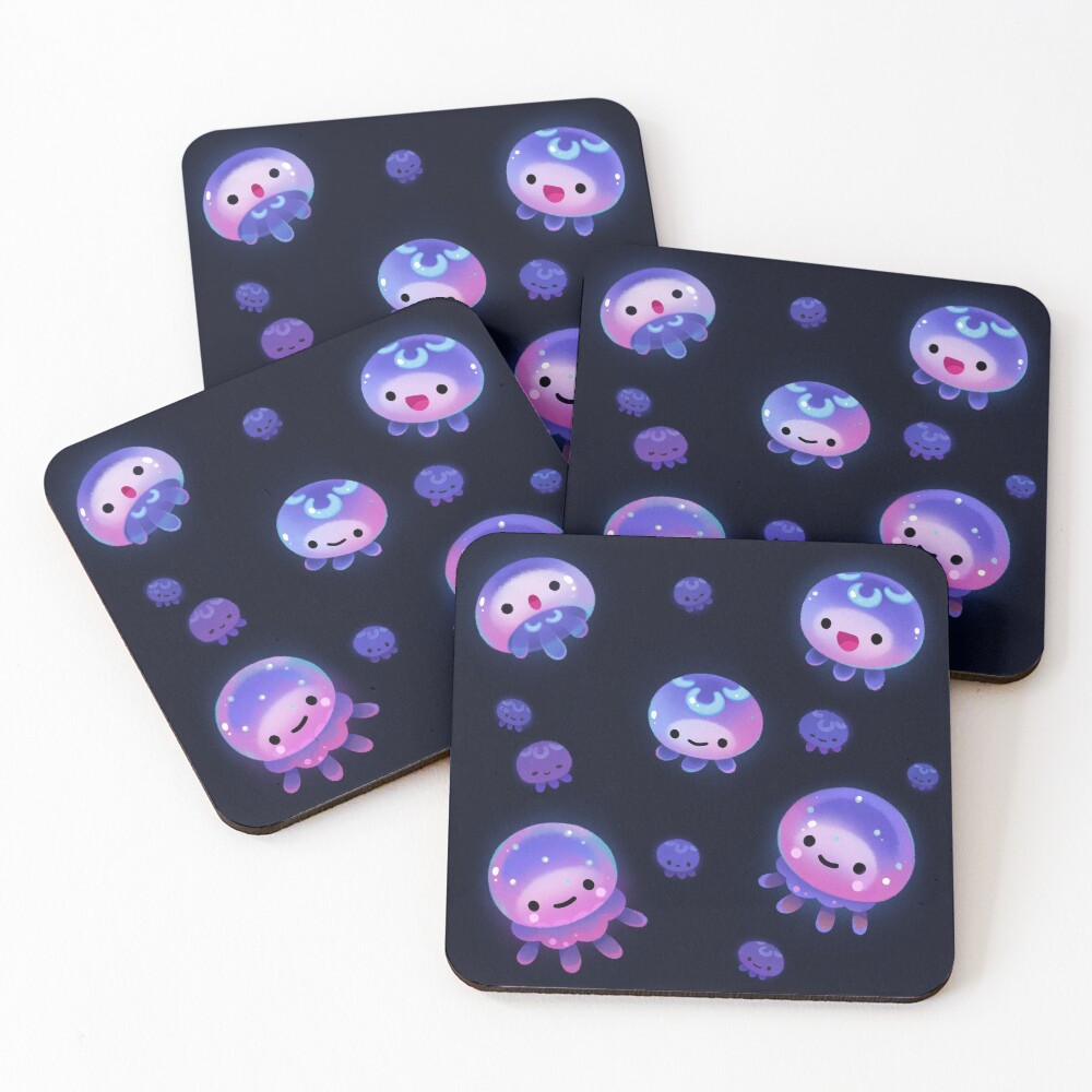 Baby jellyfish Coasters (Set of 4)