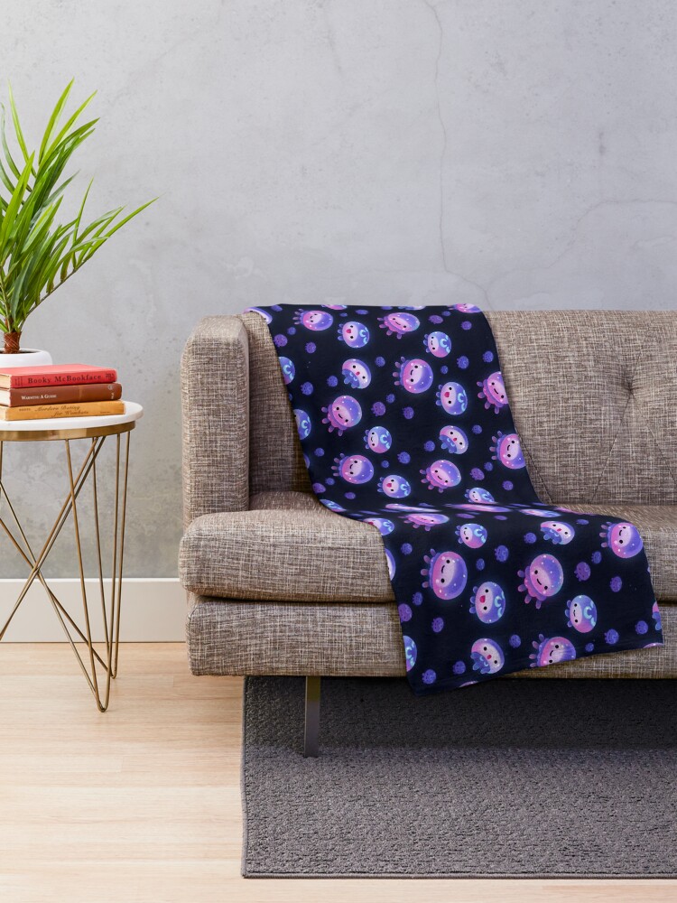 Alternate view of Baby jellyfish Throw Blanket