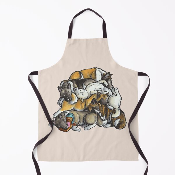Item preview, Sleeping pile of American Akitas designed and sold by animalartbyjess.