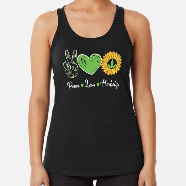 Paz Amor Sol Herbalife Camiseta con espalda nadadora