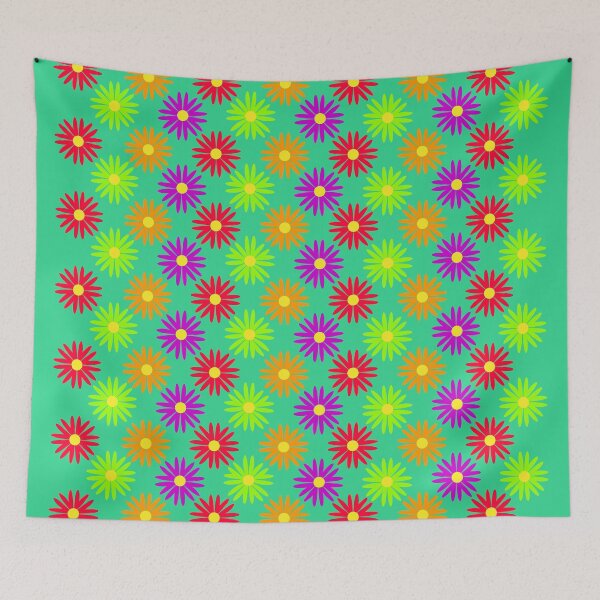 Item preview, Flower and color pattern, colorful flowers illustration designed and sold by Stéphane  Thirion.