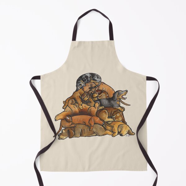 Item preview, Sleeping pile of Dachshund dogs designed and sold by animalartbyjess.