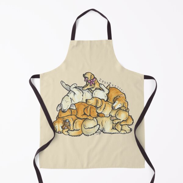 Item preview, Sleeping pile of Golden Retriever dogs designed and sold by animalartbyjess.
