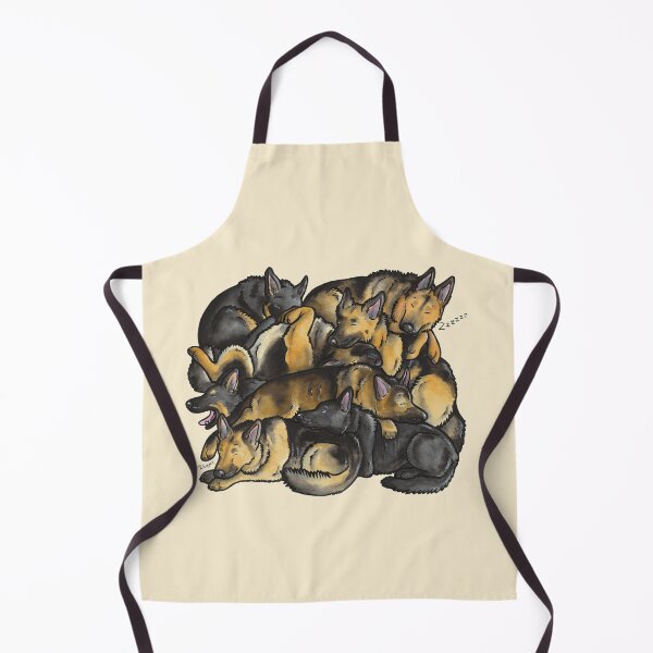 Item preview, Sleeping Pile of German Shepherd Dogs designed and sold by animalartbyjess.