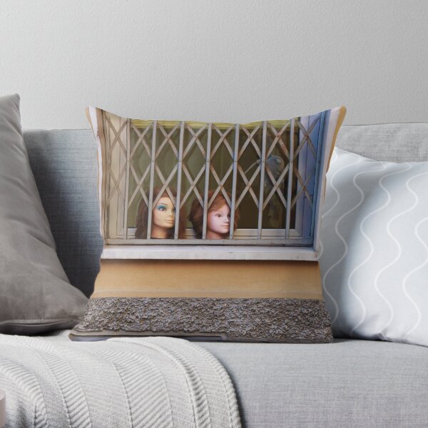 Doppia Testa Throw Pillow