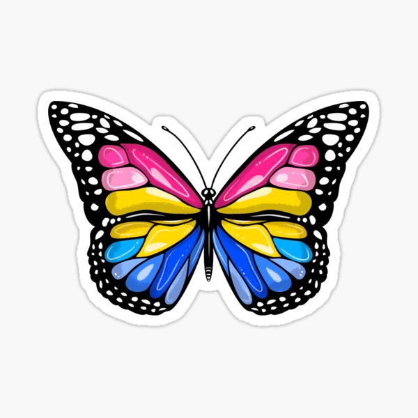 Pansexual Butterfly Sticker For Sale By Amandahodge Redbubble 