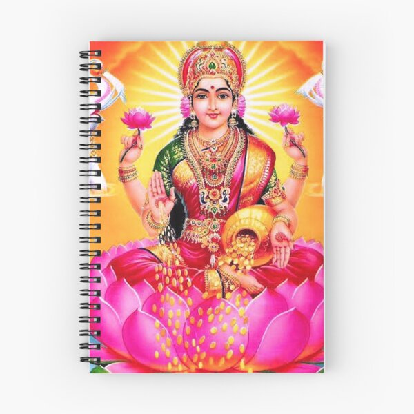 Item preview, Aesthetic pink golden Lakshmi Hindu goddess lotus flower designed and sold by samararibas.