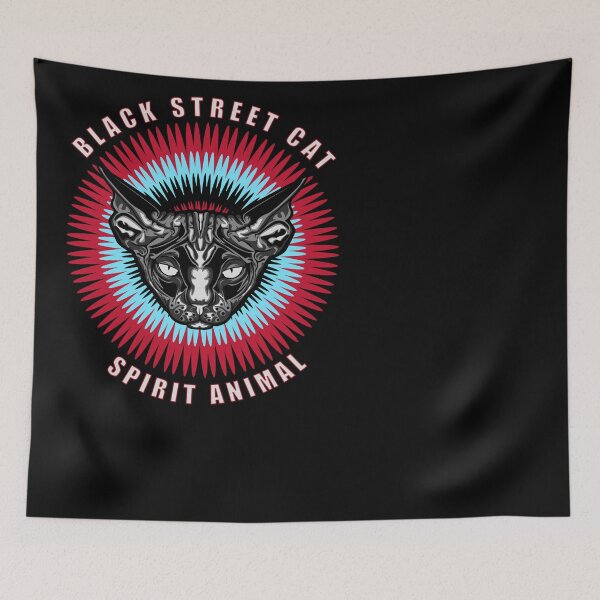 Item preview, Black Street Cat - Street Cat Black Spirit designed and sold by Coder-T.