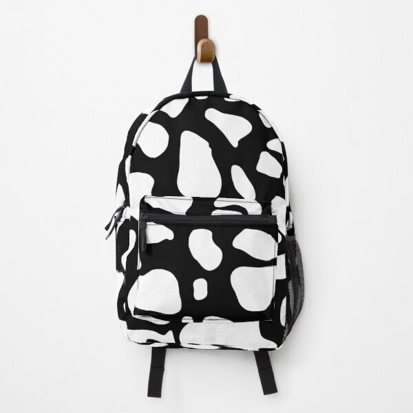 Item preview, White on Black Cow Print Pattern designed and sold by tinyteacups.