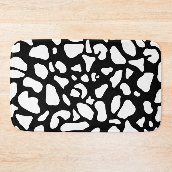 Item preview, White on Black Cow Print Pattern designed and sold by tinyteacups.