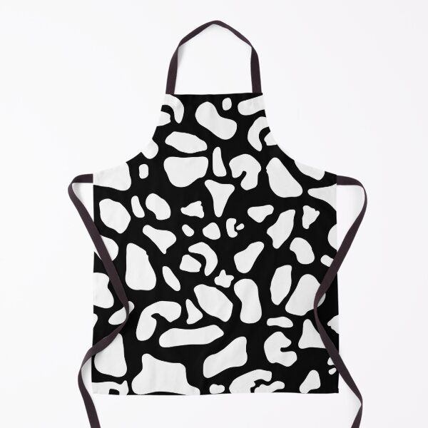 Item preview, White on Black Cow Print Pattern designed and sold by tinyteacups.