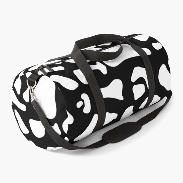 Item preview, White on Black Cow Print Pattern designed and sold by tinyteacups.
