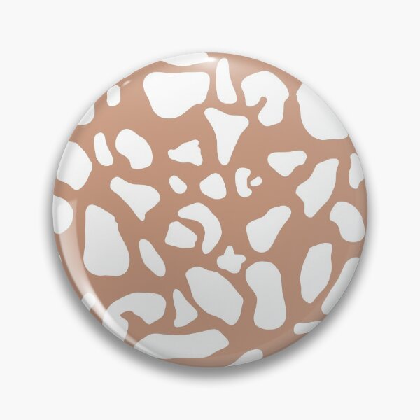 Item preview, White on Brown Cow Print Pattern designed and sold by tinyteacups.