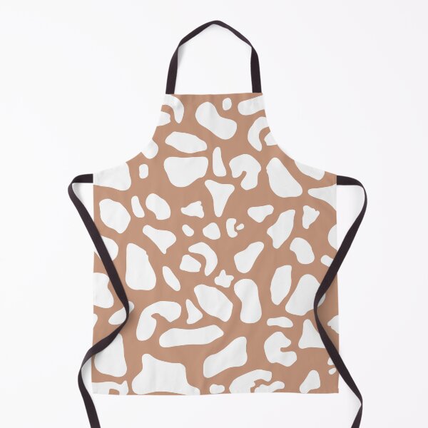 Item preview, White on Brown Cow Print Pattern designed and sold by tinyteacups.
