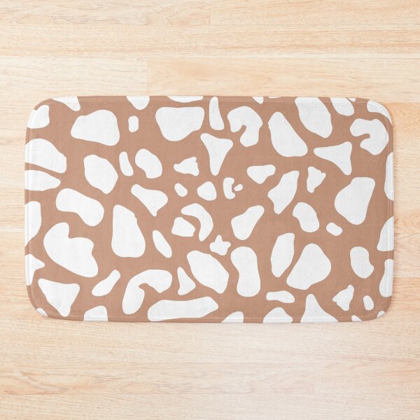 Item preview, White on Brown Cow Print Pattern designed and sold by tinyteacups.