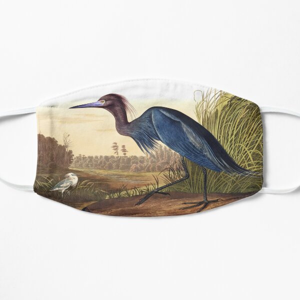 Little Blue Heron by John James Audubon Flat Mask