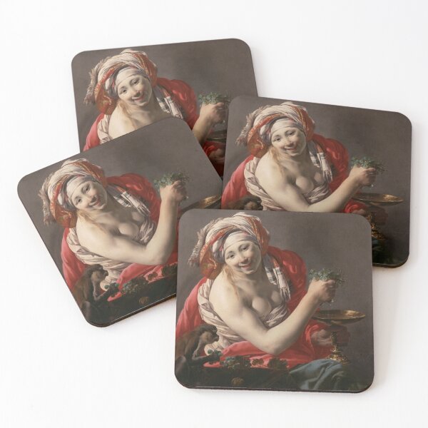 Item preview, Hendrick ter Brugghen - Bacchante with an Ape - BigArt designed and sold by BigArt.