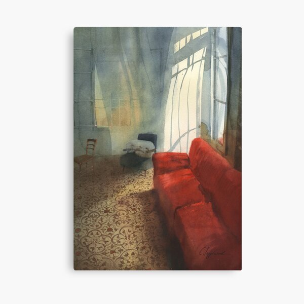 Red sofa Canvas Print