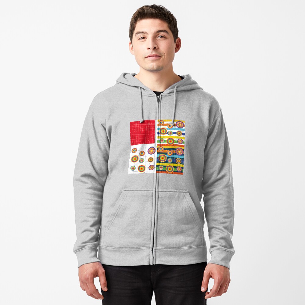 Patchwork 3 Zipped Hoodie