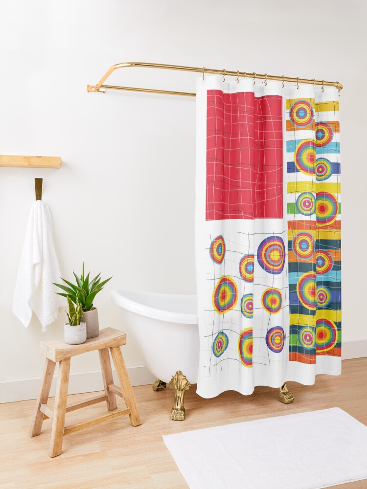 Alternate view of Patchwork 3 Shower Curtain