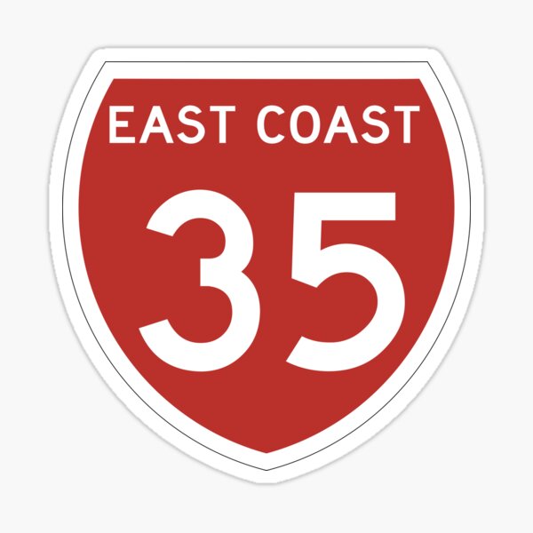 Highway 35, East Coast, New Zealand Sticker