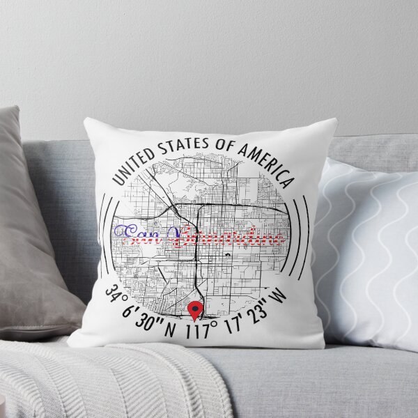 Item preview, San Bernardino, USA Road Map Art - Earth Tones designed and sold by hatimelhag.