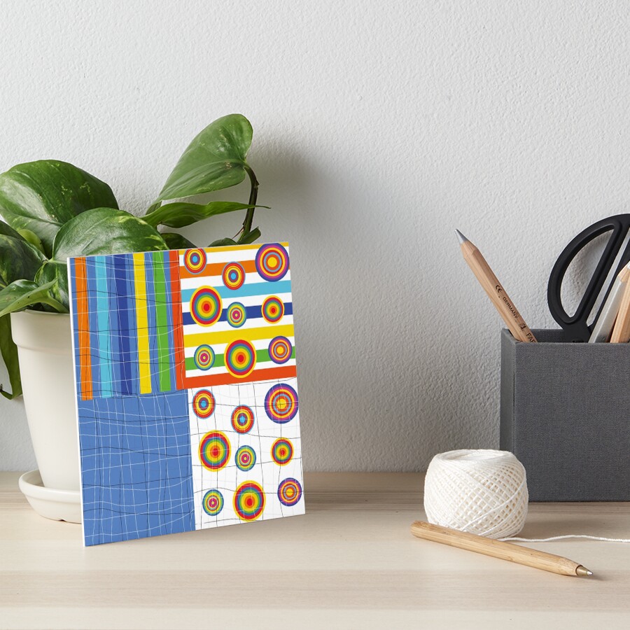 Patchwork 4 Art Board Print