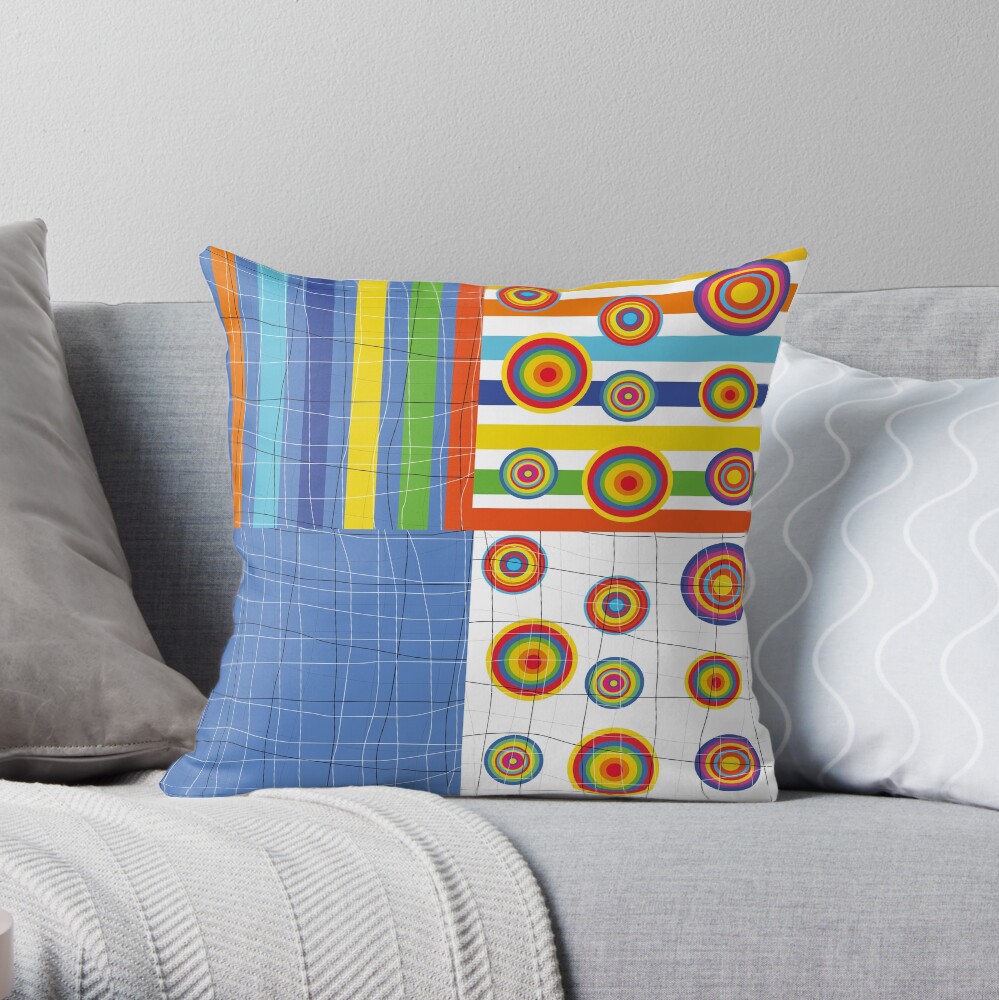 Patchwork 4 Throw Pillow