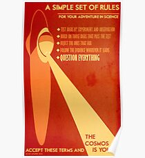 Rules for your Adventure in Science (Cosmos) Poster