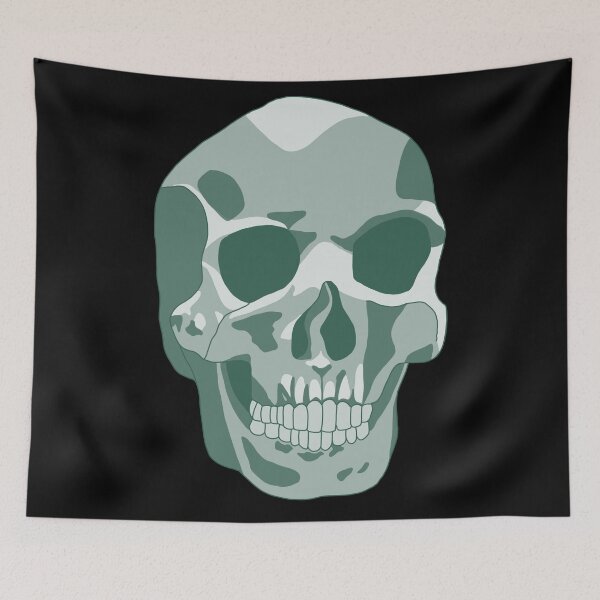 Item preview, Green Monochromatic Skull  designed and sold by DippyHippie.