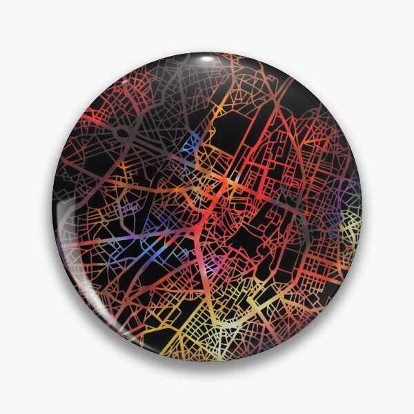 Artikelvorschau, Brüssel Belgien City Street Map Dark Mode entworfen und verkauft von map-lover.