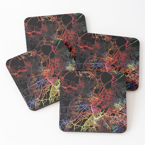 Item preview, Brussels Belgium City Street Map Dark Mode designed and sold by map-lover.