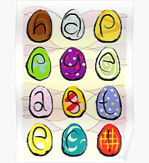 Easter eggs - happy easter Poster