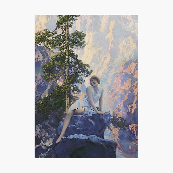 Solitude - Maxfield Parrish midcentury art deco/nouveau illustration Photographic Print
