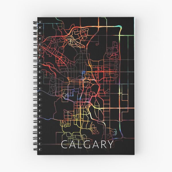 Artikelvorschau, Calgary City Street Map Dunkler Modus entworfen und verkauft von map-lover.