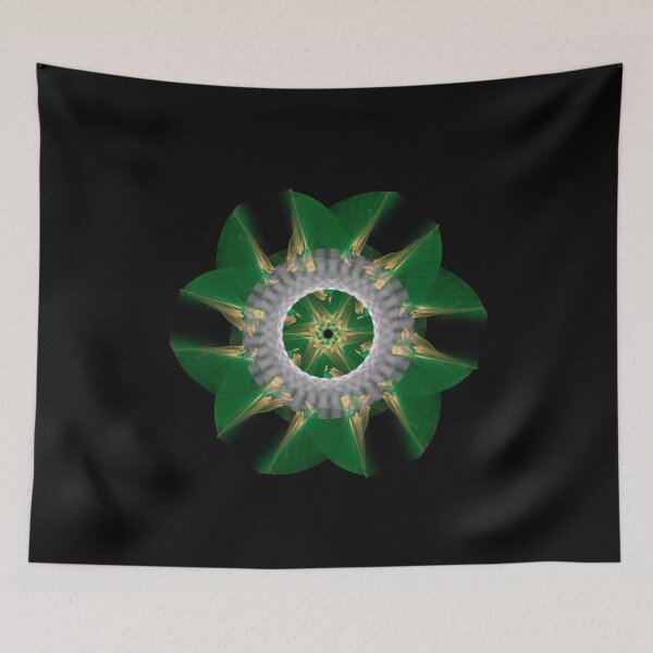 Item preview, Fractal Green & Gold Star w/ Transparent Background designed and sold by IssyDesigns.