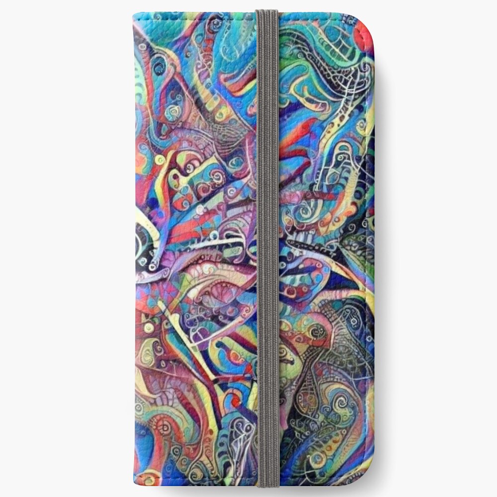 Mandala-Kaleidoscope-"Psychedelic Mandala" iPhone Wallet