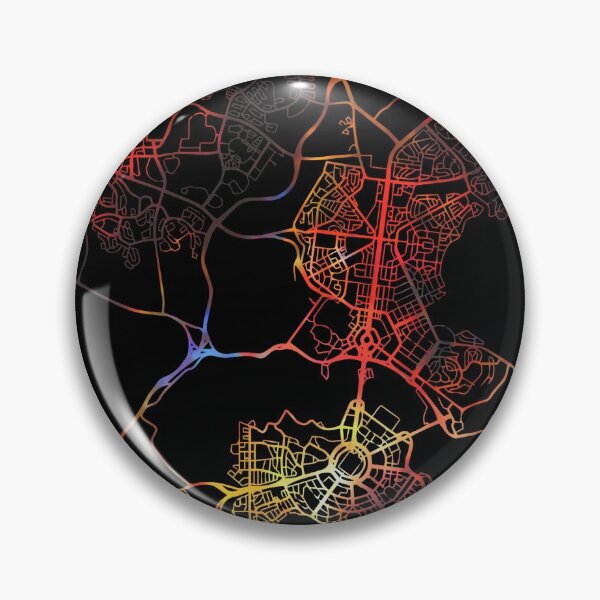 Artikelvorschau, Canberra City Street Map Dunkler Modus entworfen und verkauft von map-lover.