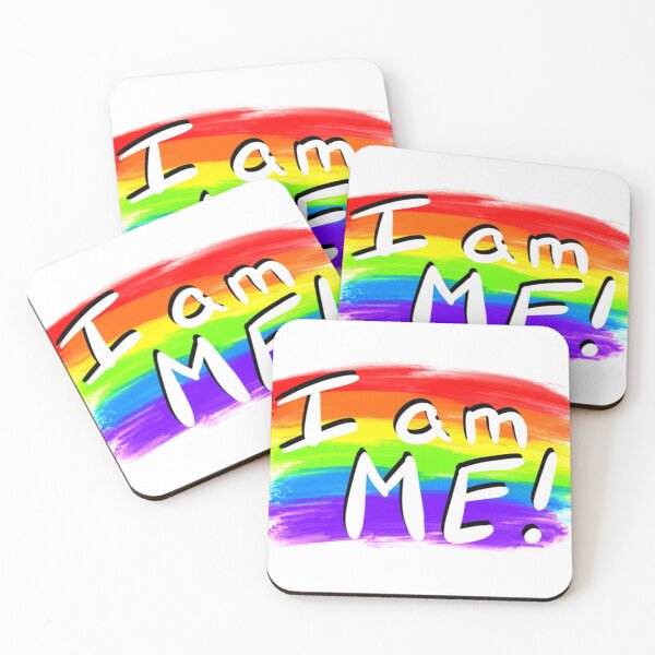Item preview, I am Me LGBTQ Rainbow Pride Design designed and sold by AnleuAvePrints.