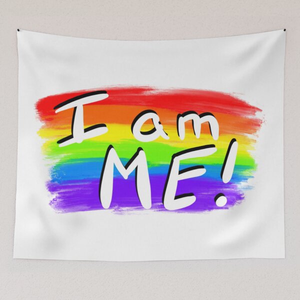 Item preview, I am Me LGBTQ Rainbow Pride Design designed and sold by AnleuAvePrints.