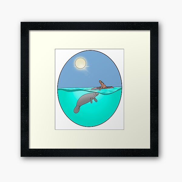 Item preview, Paddle board girl with manatee designed and sold by taylorksea.