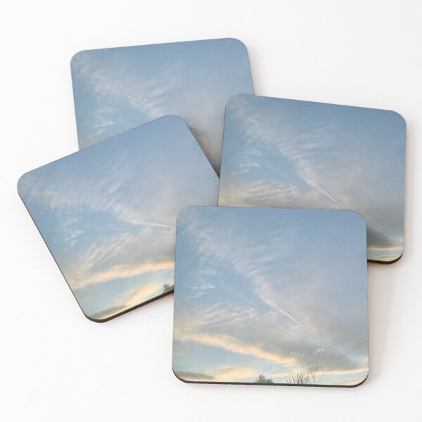 Item preview, White Yellow Aesthetic Clouds against a Blue Sky with Trees in the Distance designed and sold by ItsMichaelaa.
