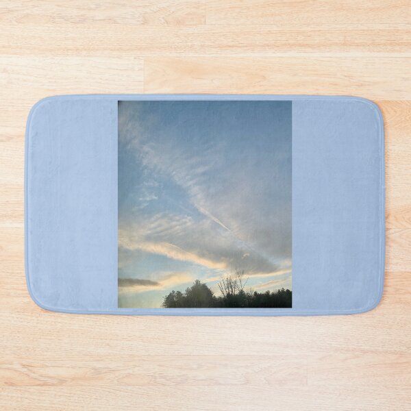 Item preview, White Yellow Aesthetic Clouds against a Blue Sky with Trees in the Distance designed and sold by ItsMichaelaa.